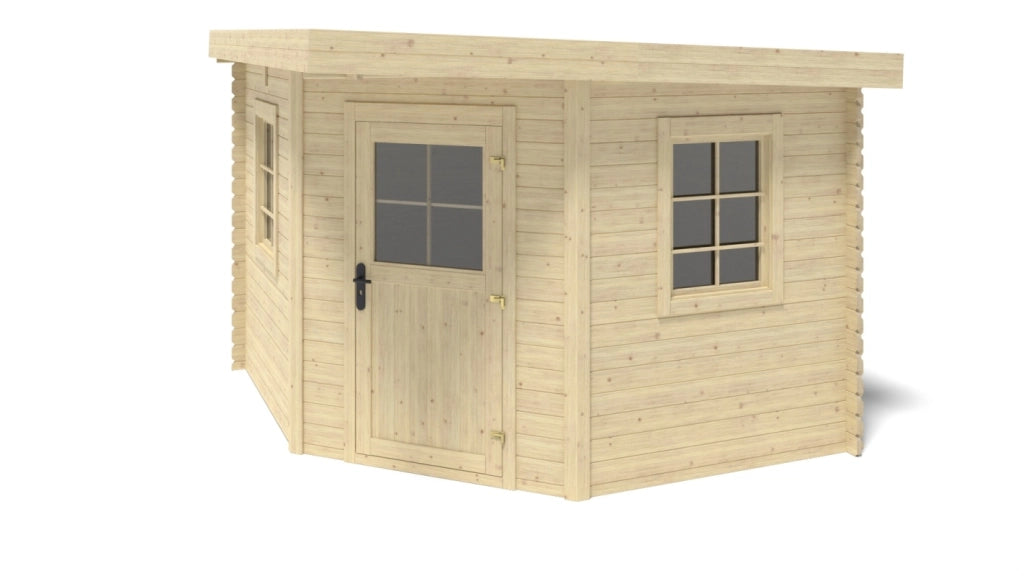 Casetta da giardino in legno - 8m2 - 3x3m - 28mm - colore: naturale - DOM665 - ALTANKA