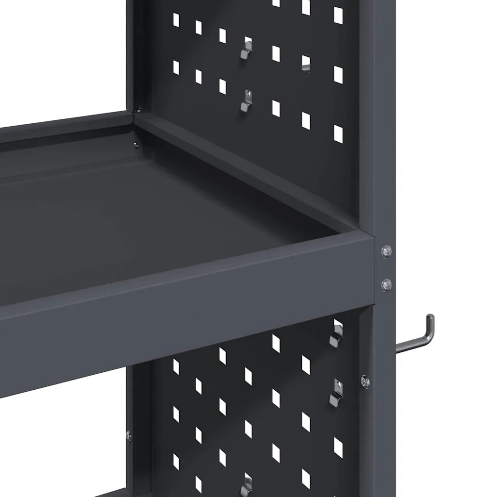 Carrello per Attrezzi con lo scaffale Antracite 75 x 35 x 73 cm 874541