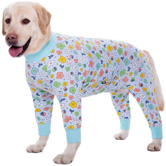 Abbigliamento per cani - Giacca elastica per cani - Protezione da graffi - Rimozione del pelo - Prevenzione del leccamento - Adatto per cani grandi - Camicia per cani