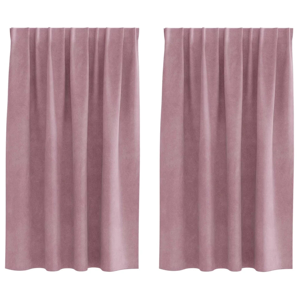 Tende oscuranti 2 pcs Rosa scuro 140 x 140 cm Velluto 4107243