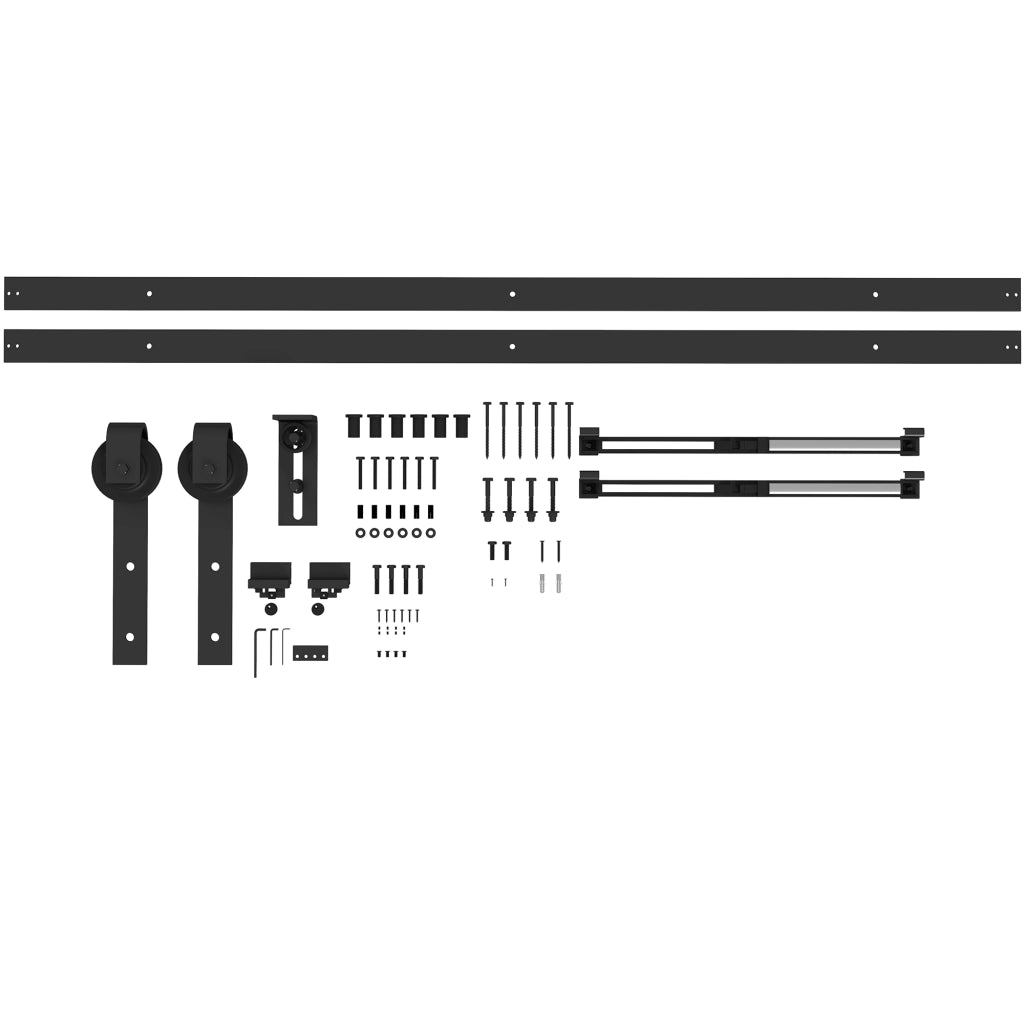 Sistema Porte Scorrevoli ¨C zephmum ¨C 244cm Acciaio Nero