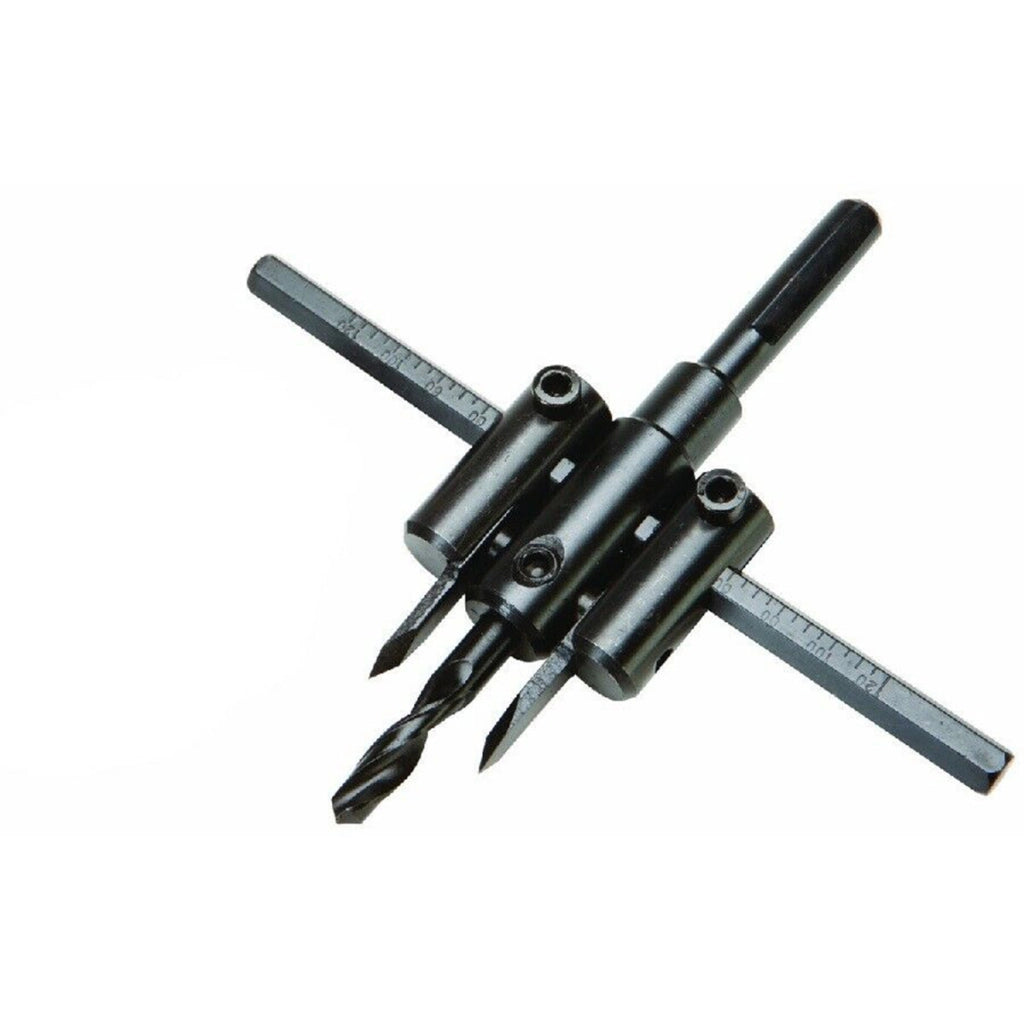 PUNTA TRAPANO TAGLIERINA CIRCOLARE GUIDA REGOLABILE TAGLIO FORO CARTONGESSO 12CM