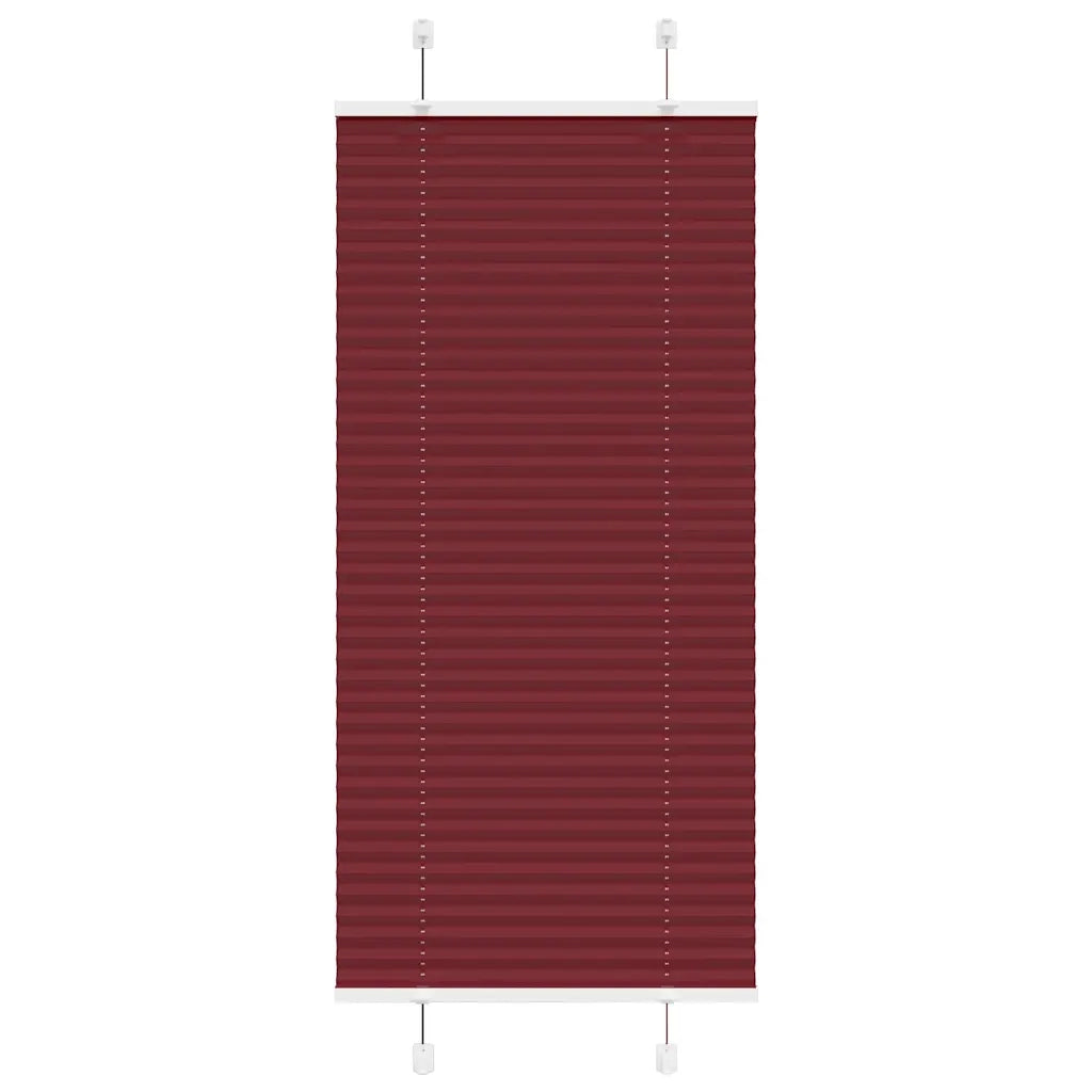 Tenda Plissettata Rosso Bordeaux 60x100 cm Larghezza Tessuto