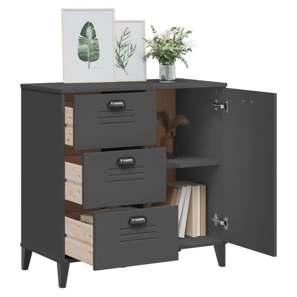 Credenza VIKEN Antracite 80x40x80 cm in Legno Multistrato 374940