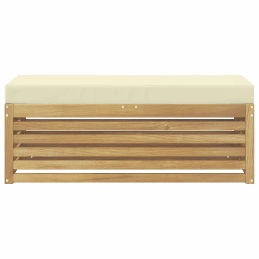 Set di divani da esterno-Sofa da giardino Bianco e Crema 115 x 43 x 45 cm