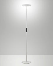 Lampada da terra Fizz a LED 50W integrato, struttura in alluminio e metacrilato, CCT regolabile 2700K-4000K, Bianco - Fizz