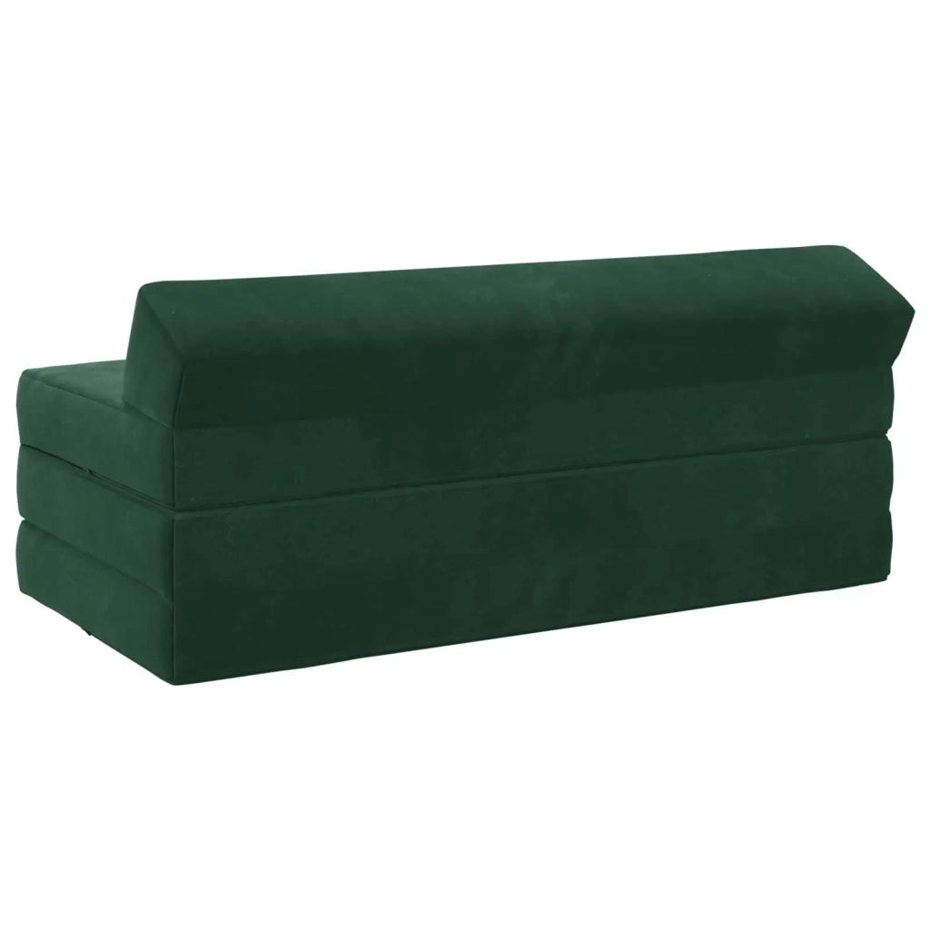 Divano Letto Pieghevole Verde Scuro 120 x 60 x 49 cm Tessuto 900043