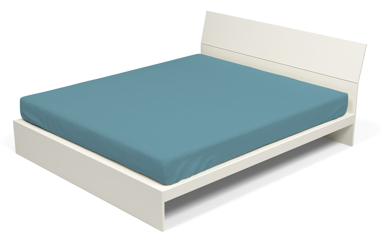 Lenzuolo Sotto1 Piazza e Mezzo con Angoli ed Elastico Tinta Unita in Cotone Ottanio