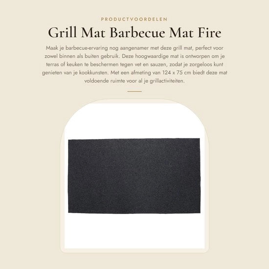 Matte grill per barbecue - impermeabile - antiscivolo - resistente al calore - protezione per pavimento - 124 x 75 cm