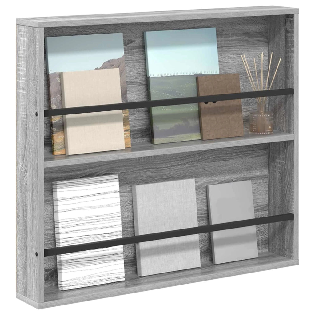 Scaffale per riviste Grigio Sonoma 80 x 12 x 70 cm CFW6582935