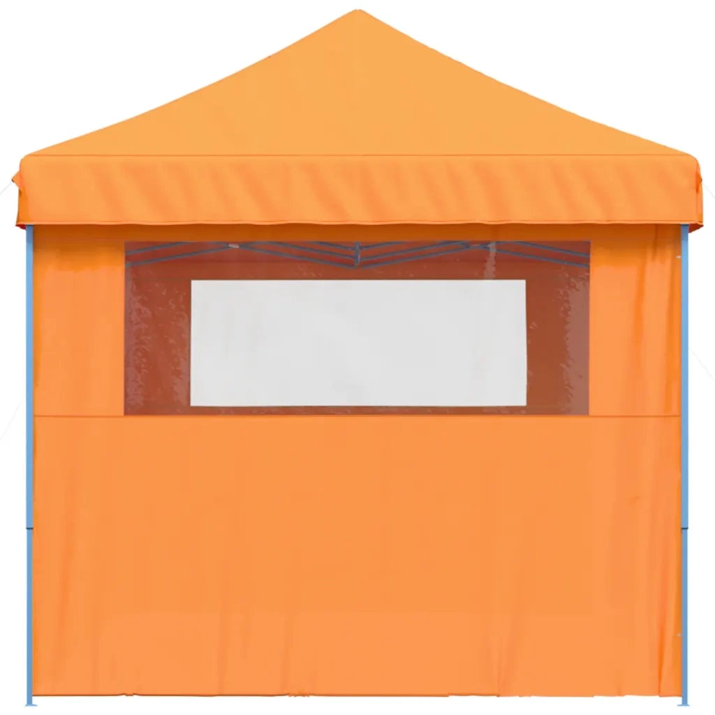 Tendone per Feste Pieghevole Pop-Up con 3 Pareti Arancione