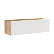 Mobile TV con anta 29,5 x 100 x 31,5 cm effetto rovere rustico/bianco 03_0007793