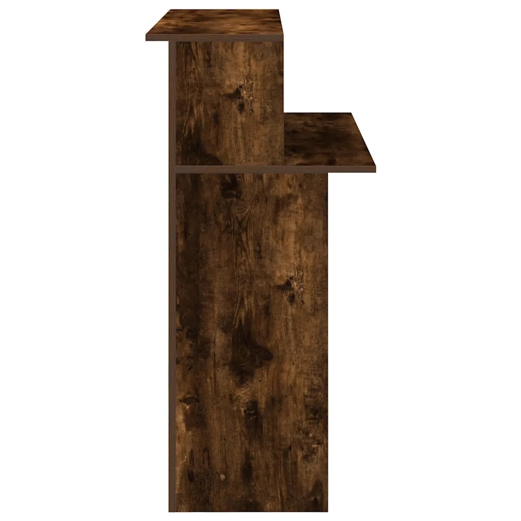 Banco Reception | Scrivania | Tavolo da Ufficio Rovere Fumo 100x50x103,5cm in Legno Multistrato