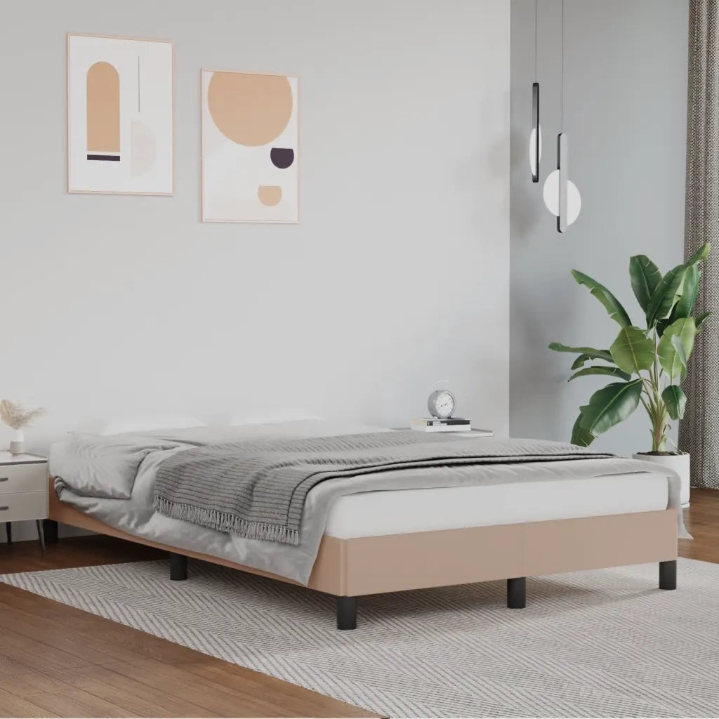 vidaXL Giroletto senza Materasso Cappuccino 120x190 cm in Similpelle