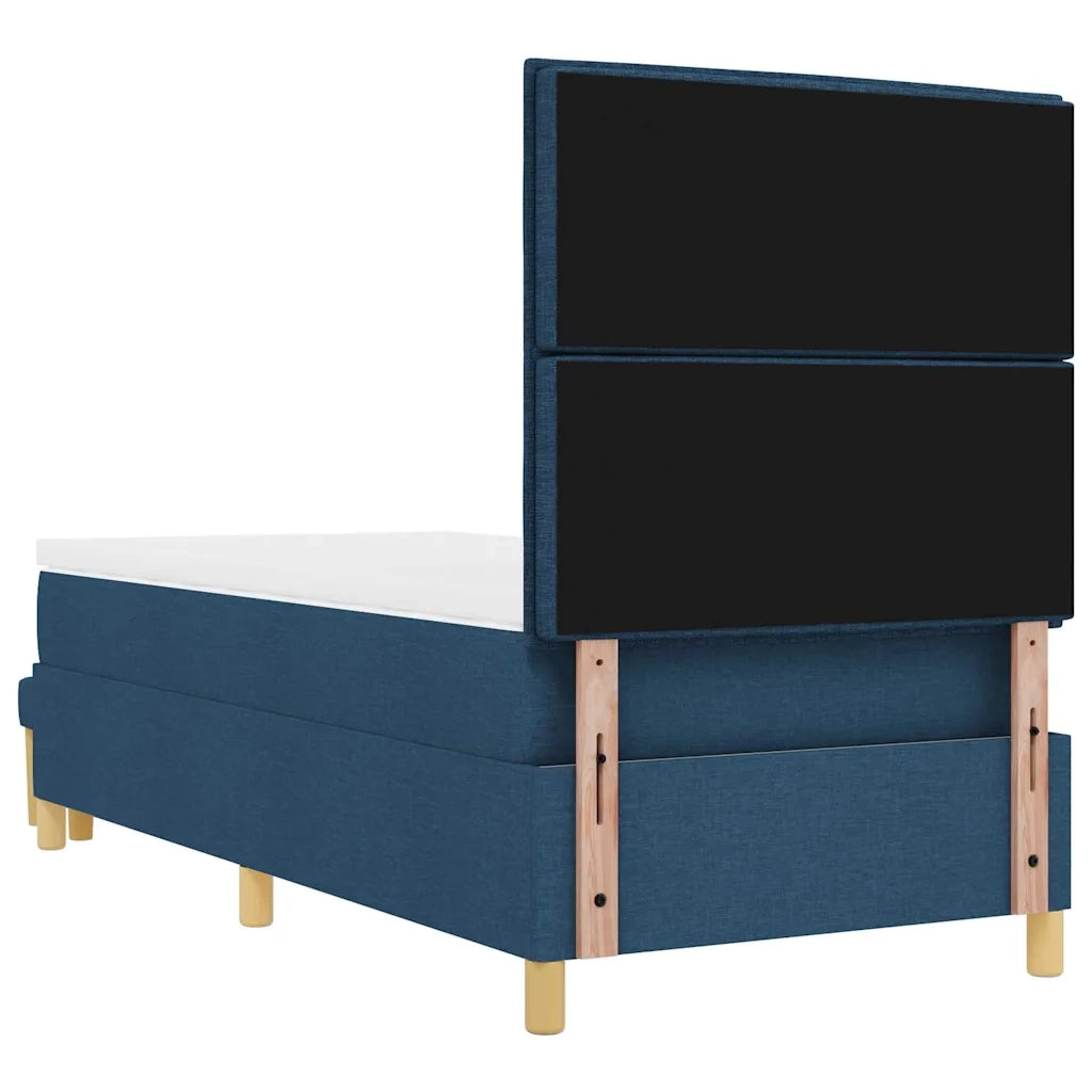 Letto a molle con testiera Blu 200 x 90 cm Tessuto 3344190