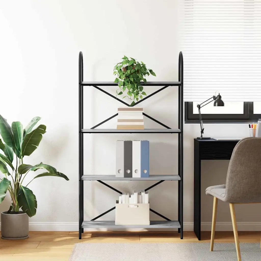Libreria Grigio Sonoma 80 x 30 x 146 cm Legno multistrato 879896