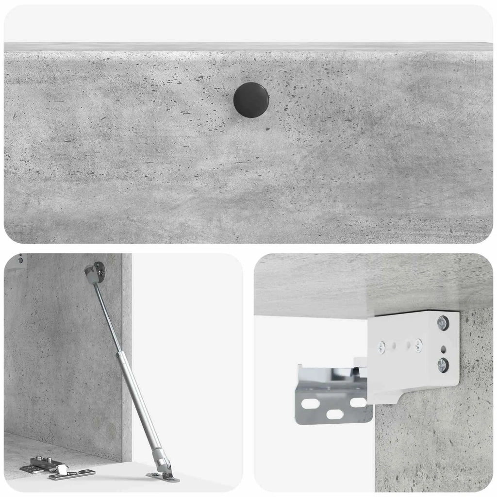 Mobile Porta TV da Muro 98 x 31 x 30 cm Grigio Cemento