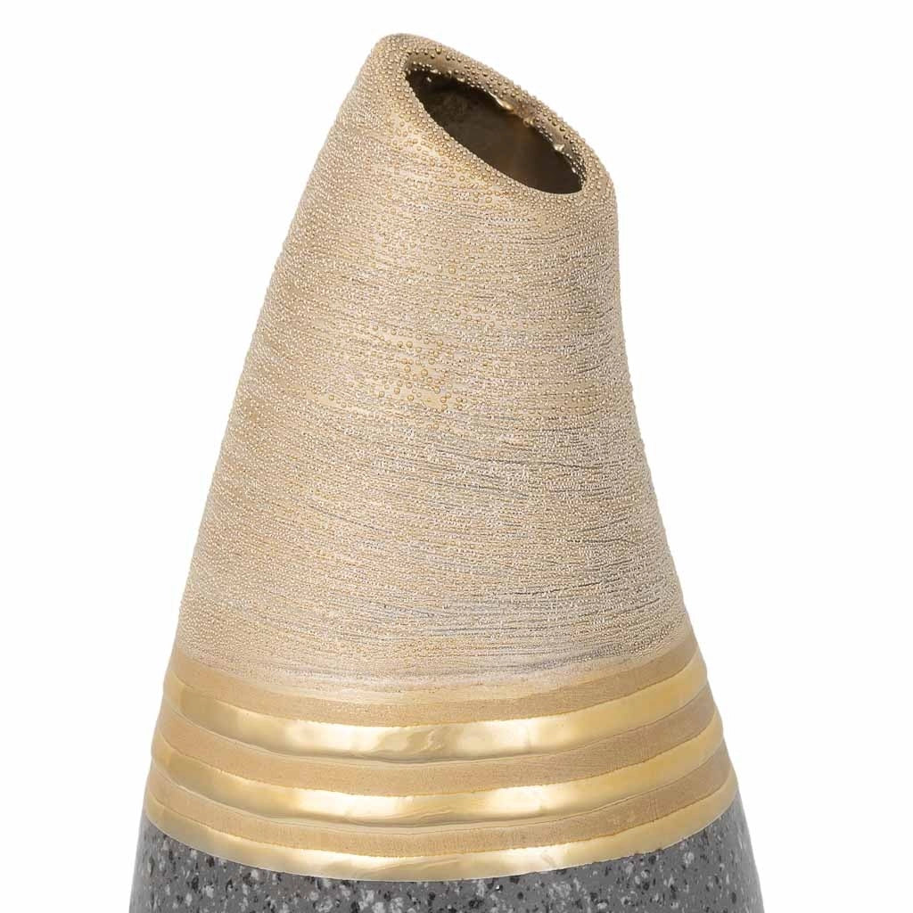 Vaso in ceramica dorata 12x12x33h