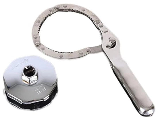 Strumento per filtri olio 7,4 cm - Alluminio - 14 Flussi - Tipo Dop - Attrezzo - Duraturo e robusto - Strumento per rimuovere filtro olio