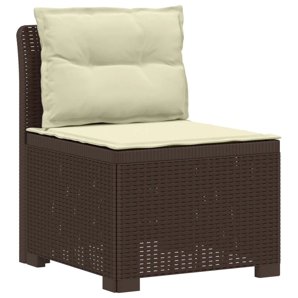 Divano da giardino 3 posti con cuscini in look rattan PP 8011908