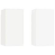 Mobile TV multimediale mensola TV credenza mobile TV sala da pranzo soggiorno camera da letto 2 pezzi 30,5 x 30 x 60 cm legno ingegnerizzato bianco 02_0028529