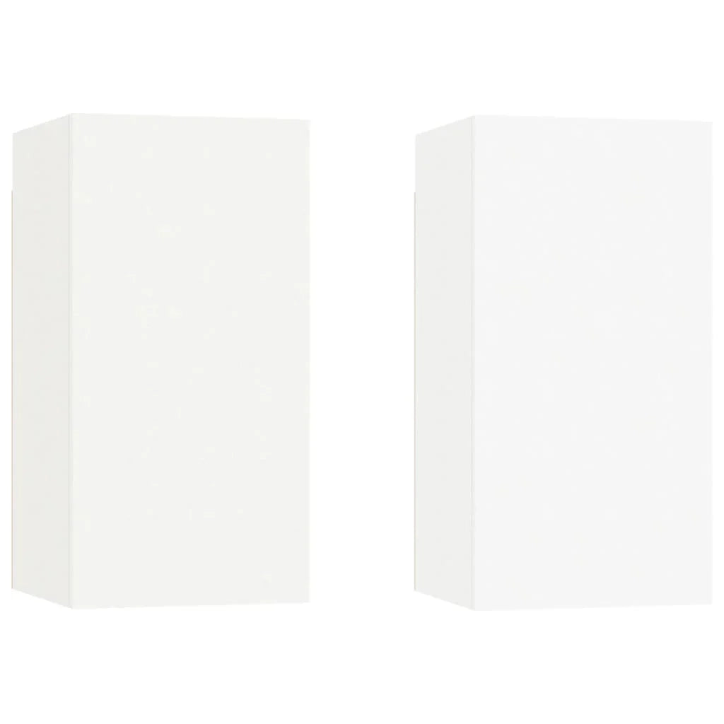 Mobile TV multimediale mensola TV credenza mobile TV sala da pranzo soggiorno camera da letto 2 pezzi 30,5 x 30 x 60 cm legno ingegnerizzato bianco 02_0028529
