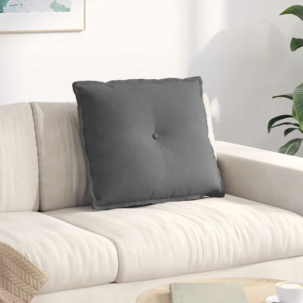 Cuscino per Schiena Grigio scuro 60 x 50 cm