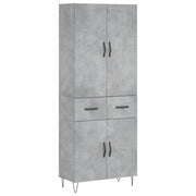 Credenza | Madia | Buffet da pranzo | Armadio da pranzo Grigio Cemento 69,5x34x180 cm in Legno Multistrato