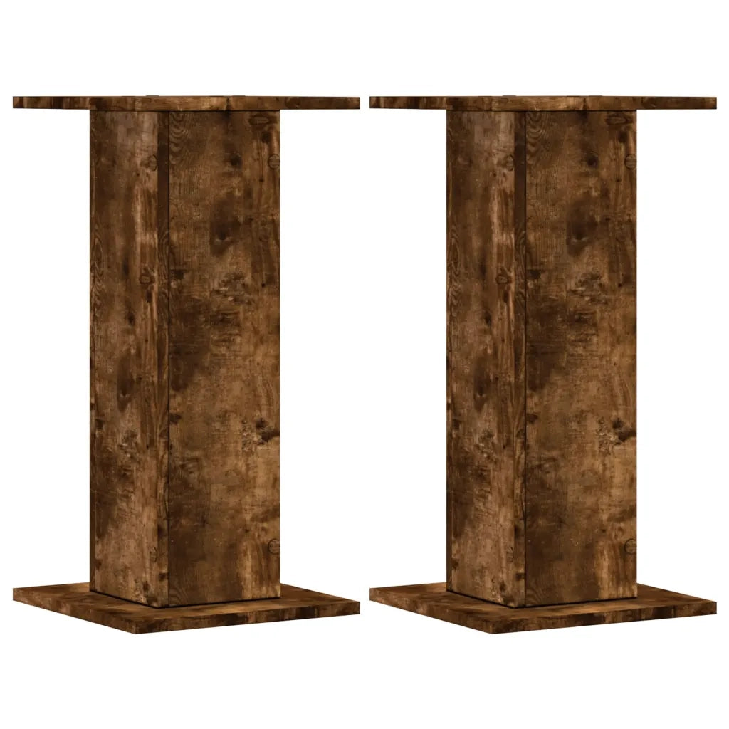 Supporti Altoparlanti 2 pz Rovere 30x30x40 cm Legno Multistrato 852658