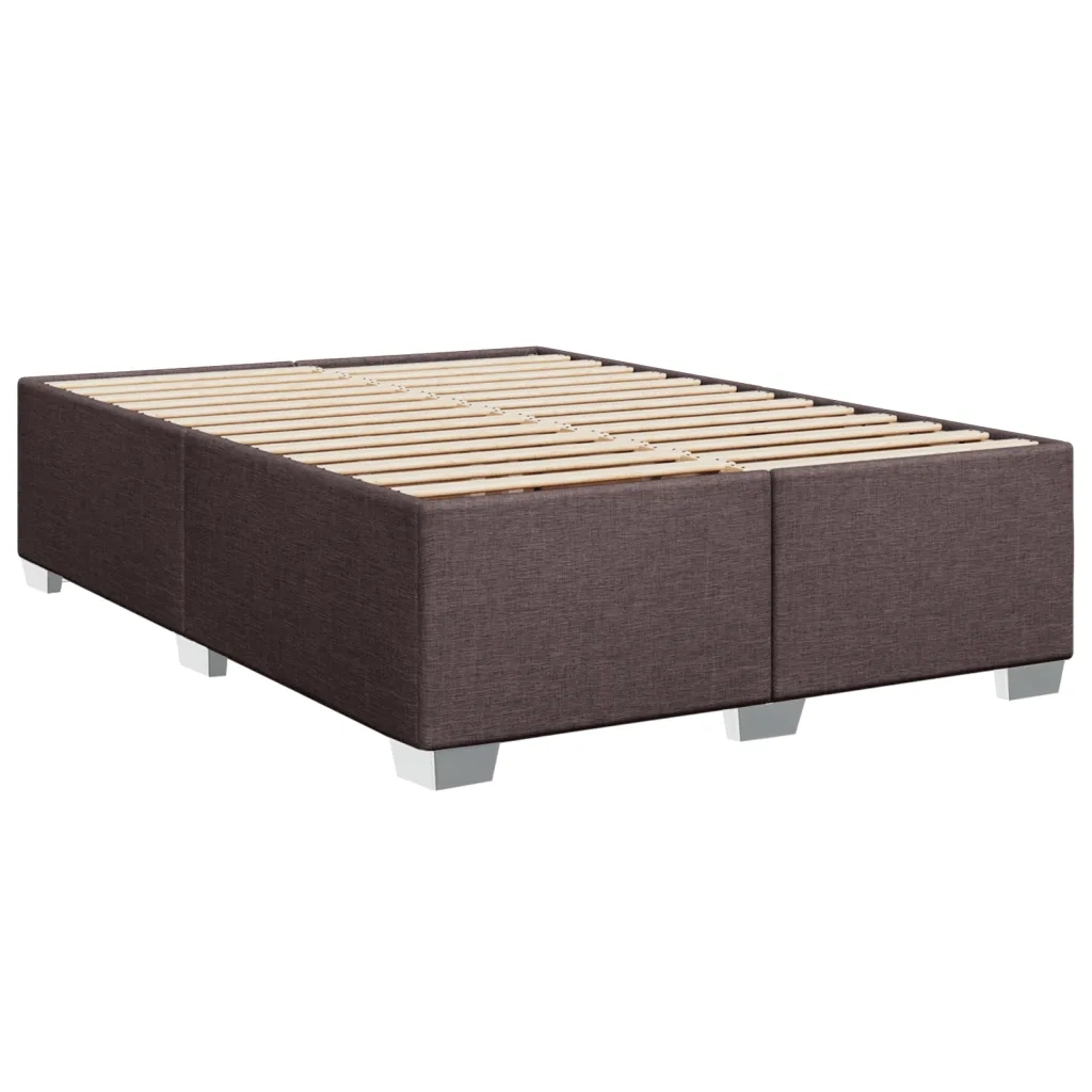 vidaXL Giroletto a Molle con Materasso Marrone Scuro 160x200cm Tessuto