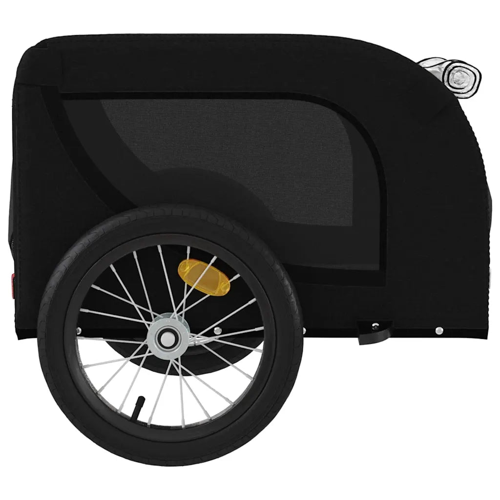 Rimorchio da Bici per Animali Nero Oxford e Ferro CFW6521326