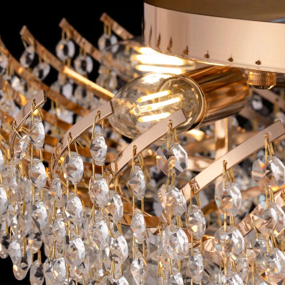 Maytoni Plafoniera contemporanea Karolina 9 luci E14 oro metallo cristallo