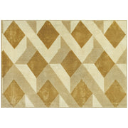 Tappeto Moderno da Soggiorno 230x160 cm Ipoallergenico e Lavabile con Effetto 3D in Polipropilene Giallo
