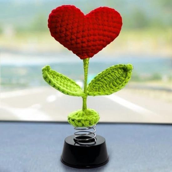 Accessorio per cruscotto con testa che si piega - colore rosso - per auto, casa e ufficio - ideale per regalo di compleanno, Natale