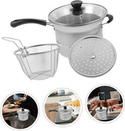 Set di pentola a cucchiaio unica – Pentola in acciaio inossidabile con coperchio e manico – Pentola in acciaio inossidabile a forma di steelpan per cucina e cottura