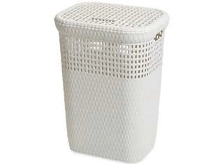 PORTABIANCHERIA LINEN BASKET COLORE BIANCO CON COPERCHIO LT.60 ART.439- - cm.42x33x58h. - 11 pezzi DEA HOME