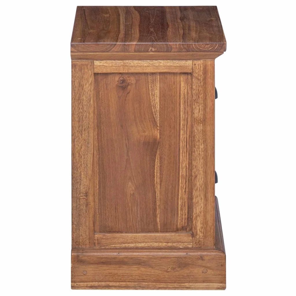 Comodino | Armadio da Notte | Mobiletto da notte Naturale 40 x 30 x 50 cm Legno di teak solido