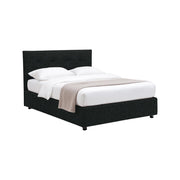 Oxford, Letto Matrimoniale Sfoderabile Made in Italy, Grigio Scuro