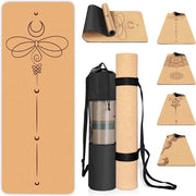 Mat Yogabenessere Antislip in TPE e Curcuma per uso domestico, Pilates e Fitness