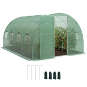 Serra Tunnel da Giardino 12m2 ¨C Xylo ¨C 295x400x200cm Verde con Porta e 8 Finestre