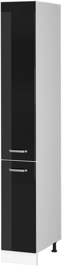 Frontale cucina R-Line, Nero lucido, 29.6 x 196 cm frontale del mobile per mobile alto estraibile