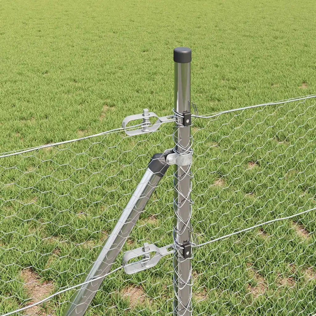 Palo della recinzione | Pannello per recinzione Argento