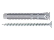TASSELLO NYLON UNIVERSALE VITE TPS TRUCIOLARE ZINCATA BIANCA X1 EVO-L- - ø mm.10x70 vite ø mm.6x80 spes.fissaggio mm.5 - 25 pezzi FRIULSIDER