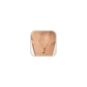 Collana in acciaio inossidabile personalizzabile con anello per catenina - 14K oro - connesso a un fermaglio a forma di cuore - regalo per donne - amica speciale