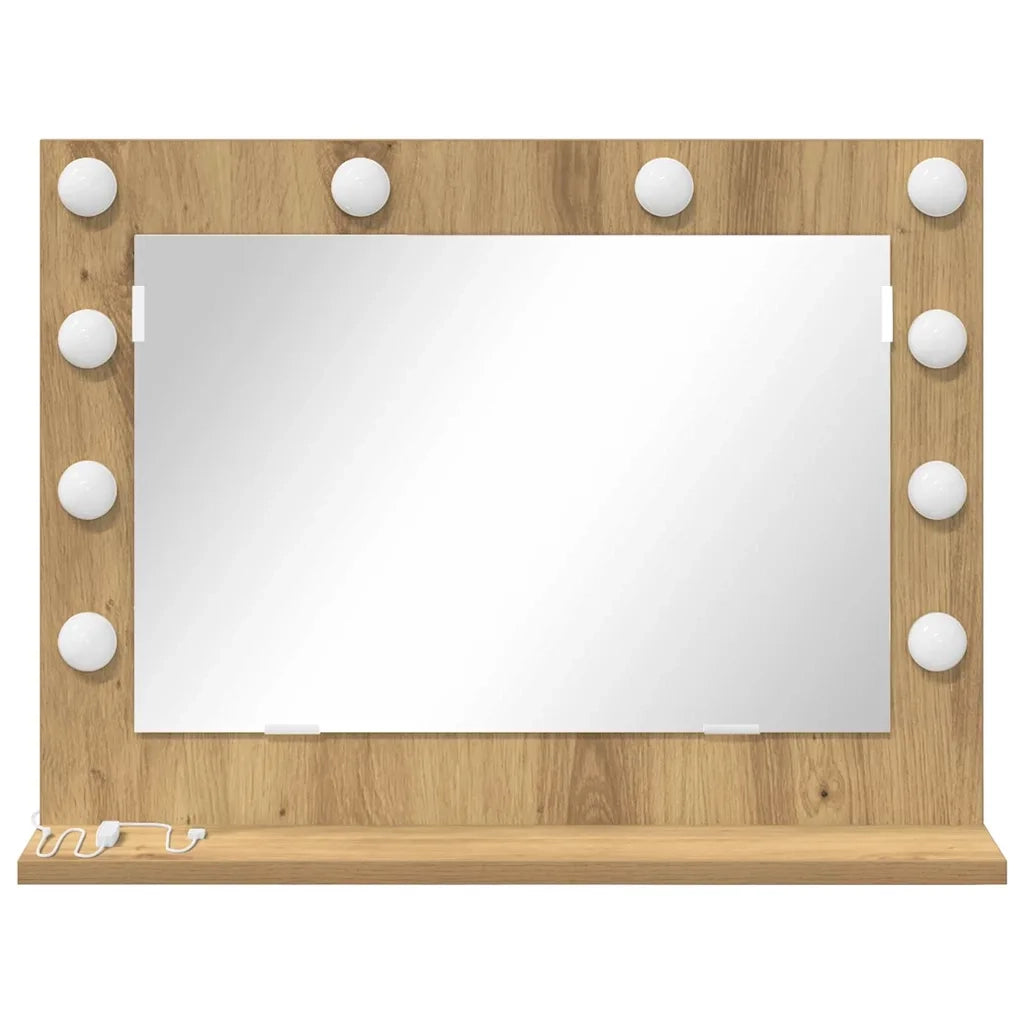 Specchio da Vanità Rovere artigianale 60 x 45 x 18 cm 868316