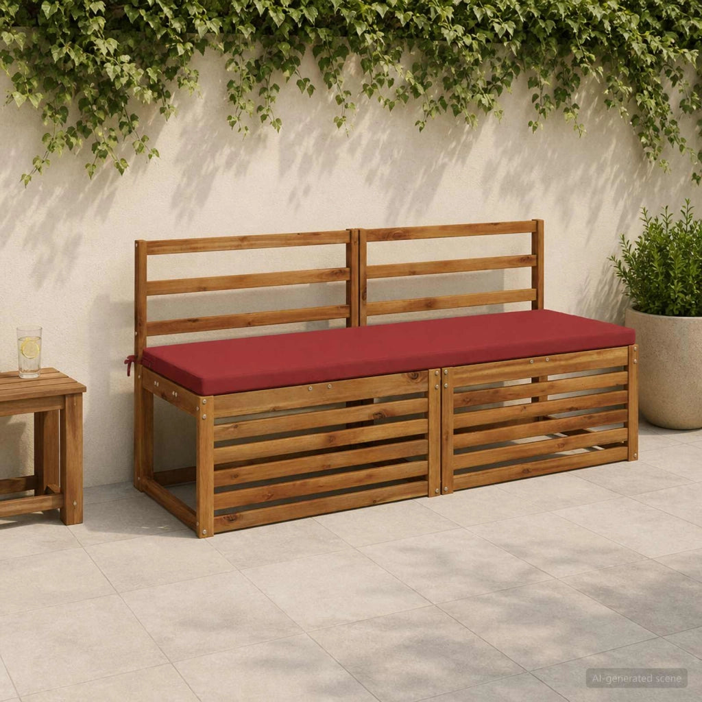 Cuscini per Panchina a 2 Pezzi SOEST 2 pz 100% Poliestere Rosso 949387
