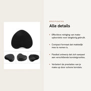 Borsello per la pulizia delle spazzole per trucco - morbido - flessibile - portatile - pulitore per spazzole per cosmetici - per ragazze/donne