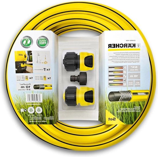 Impianto di connessione 10 metri 3-4 pollici inclusivo Aqua Stop per aspiratore ad alta pressione - irrigazione di giardino con connessione G3-4 di scarico