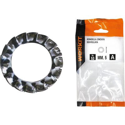 RONDELLA DENTELLATA SELF WORKIT - ZINCATA M 10 CF=PZ 13- 5 confezioni