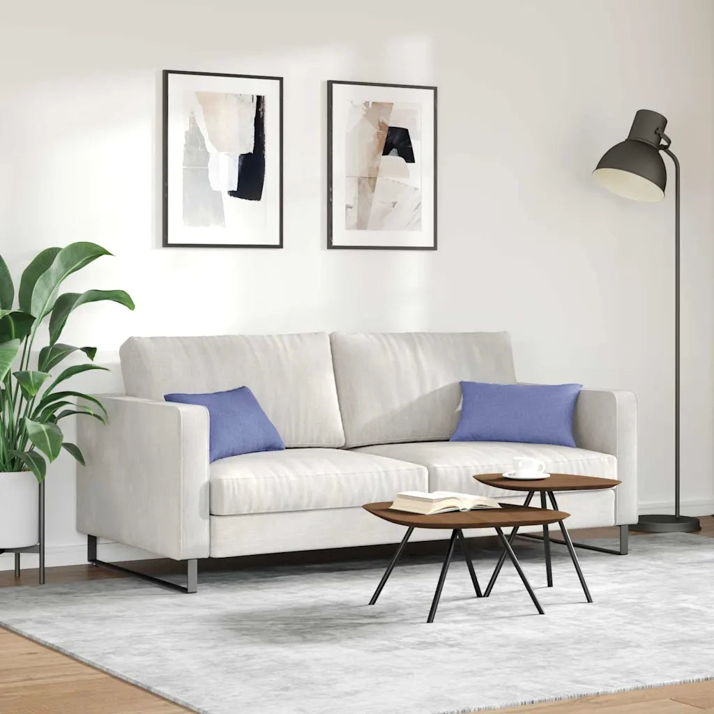 Cuscini da Divano 2 pz | Cuscini per sedie Blu jeans 50 x 30 cm Tessuto